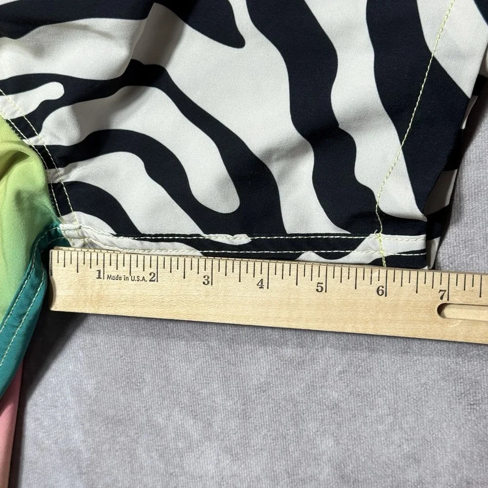 Duvin Swim Trunks 2XL‎ Zebra Print Multicolor Striped Board Shorts Lined